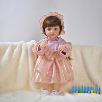 Poupées réalistes de 55 cm fabriquées en usine, avec fonction vocale, poupées reborn, poupées en silicone souple pour filles