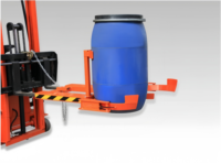 Pince de levage robuste pour fûts d'huile 400KG 800KG, attache pour chariot élévateur, pour fûts en acier et en plastique, porte-fûts horizontal