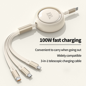 Cáp dữ liệu sạc nhanh di động 3 trong 1, thích hợp cho iPhone/<span class=keywords><strong>Android</strong></span>/TypeC, hỗ trợ truyền dữ liệu, cáp sạc - Product Image 5