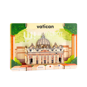 Wincent ODM OEM vatican xây dựng lưu niệm Câu Đố <span class=keywords><strong>3D</strong></span> stereo gỗ hoặc giấy mô hình tùy chỉnh các tông đồ chơi - Product Image 1