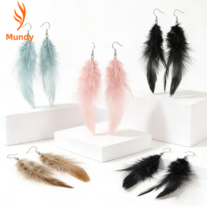 Bijoux <span class=keywords><strong>d</strong></span>'oreille en plumes très demandés - Idéal pour les soirées, le festival <span class=keywords><strong>de</strong></span> Coachella, les costumes <span class=keywords><strong>d</strong></span>'Halloween, les bijoux <span class=keywords><strong>de</strong></span> <span class=keywords><strong>demoiselle</strong></span> <span class=keywords><strong>d</strong></span>'<span class=keywords><strong>honneur</strong></span>, vente en gros - Product Image 1