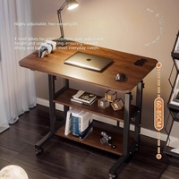 Bureau d'ordinateur mobile pour petite chambre, table de chevet relevable pour dortoir, idéal pour la maison et les étudiants, design simple