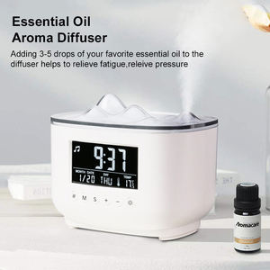 Humidificador de aire ultrasónico <span class=keywords><strong>con</strong></span> luz colorida eléctrica para el hogar, difusor de aroma de aceite esencial <span class=keywords><strong>con</strong></span> pantalla Digital y reloj <span class=keywords><strong>despertador</strong></span> - Product Image 4
