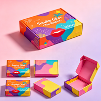 Boîte d'expédition en carton ondulé personnalisée pour cadeaux, avec impression intérieure, pour l'e-commerce, emballage cadeau pour vêtements et cosmétiques