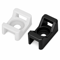 Support de fixation pour serre-câbles de type selle en nylon, support de fixation blanc/noir pour la gestion des câbles