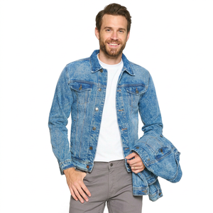 <b>Lightweight</b> OEM Service Stylish Jeans <b>Jackets</b> Custom Logo Size Latest Design Washed Soft Casual <b>Denim</b> Jeans Men's <b>Jackets</b> - Product Image 1