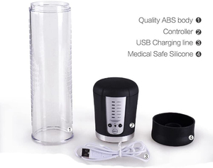 Bomba de Vacío Eléctrica Automática a Prueba de Agua para Hombres, para Agrandamiento del Pene, Juguete Sexual para Adultos con Función de Retraso del Tiempo Sexual - Product Image 4
