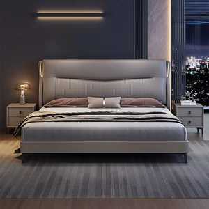 <span class=keywords><strong>2025</strong></span> mô hình mới 1.8m giường thanh lịch cao cấp lưu trữ đám cưới giường đèn hiện đại đơn giản rắn gỗ mềm đệm phòng ngủ chính - Product Image 2