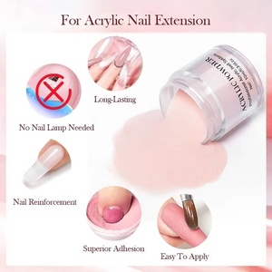 Set de Polvo Acrílico para Uñas, Líquido Monómero Transparente, Rosa Nude, con Pincel para Extensión de Uñas, Esculpido y Diseño Floral - Product Image 3