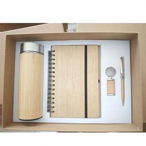 Premium Bamboo <b>Notebook</b> Gift Box <b>Set</b> Customizable Logo for Holiday Welcome Gifts - Product Image 1