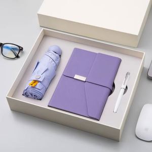 Coffret Cadeau Luxe Personnalisable Carnet A5 Couverture en Cuir PU Porte-Stylo Reliure Rigide à Feuillets Mobiles Cousue Fil - Product Image 2