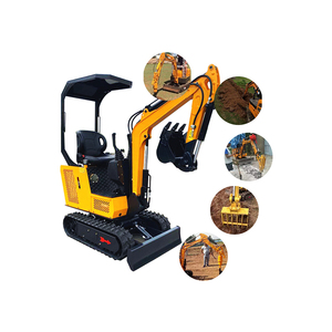 1 tonelada Micro Digger Mini Escavator máquinas con pista de goma para la venta - Product Image 1