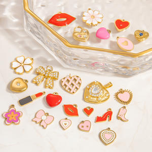 Accesorios de bricolaje chapados en oro de 18 quilates, tacones de lápiz labial, abalorios de hermandad de Mujeres de acero inoxidable para la fabricación de joyas - Product Image 2