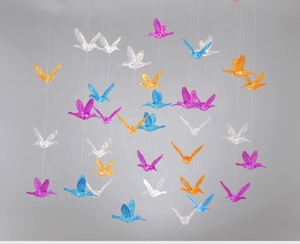 Fabrikanten Directe Verkoop Opknoping Vogel Plating Abs Vogel Winkelcentrum Plafonddecoratie Ambachten Acryl Hangende Kolibrie - Product Image 6