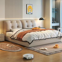 Modernes Verstellbares Ergonomisches Luxus-Bett mit Stauraum - Zweiteiliges Kopfteil aus Nappaleder Queen/King Bettgestell Direkt ab Werk