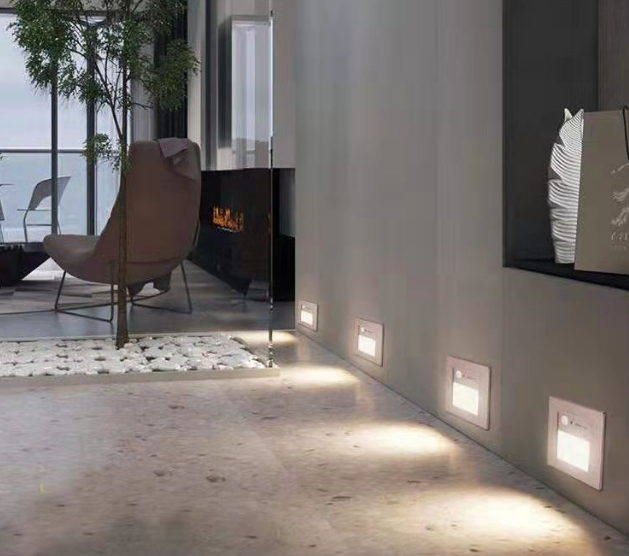 Geagood Led Motion Sensor Detector Spot Pir Light,stair Light with Sensor  Indoor Mini Square Smart Recessed Sensor Step Lights