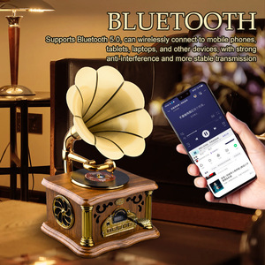 Chất Lượng Cao Mini Retro Loa Không Dây Với Cổ Điển Ghi Máy Nghe Nhạc Mô Hình Phòng Nhà Trang Trí Nội Thất Món Quà - Product Image 4