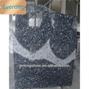 Pierre tombale de perle bleue de haute qualité en gros, pierre tombale de granit de conception simple, monument de pierre tombale en cristal - Product Image 2