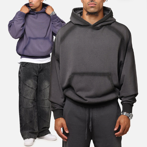 Sudadera con capucha bordada para hombre, de algodón French Terry de alta calidad, estilo vintage, con cremallera, lavado desgastado, personalizada OEM - Product Image 2