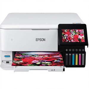 Ep son EcoTank Photo ET-8500 Wireless Color <b>All</b>-<b>in</b>-<b>One</b> <b>printer</b>, White, Large - Product Image 1