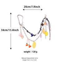 Groothandel Tianxin Eco-vriendelijke duurzame fruit snoep gevlochten sleutelhanger op maat gemaakte citroen kersen hanger voor casual tas bagageband