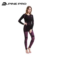 Alpine PRO Conjunto de ropa interior de esquí para mujer Transpirable Térmico Sin costuras Deportes de secado rápido Calzoncillos largos Monos de invierno
