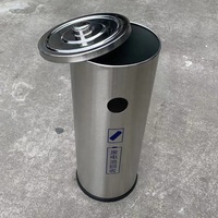 Poubelle recyclable, bac de collecte de piles, conteneur métallique pour la collecte de piles, station de recyclage des déchets électroniques, poubelle ronde