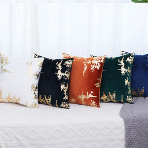 Luxe Moderne Nouveau Design Décoration Style or rayé velours jeter <span class=keywords><strong>lopo</strong></span> adoucir taies d'oreiller Coussin à vendre - Product Image 2
