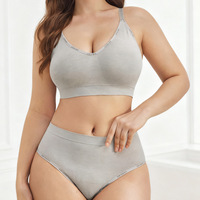 Ensemble de soutiens-gorge de sport sans couture, sans armatures, rembourrés, confortables, respirants et légers, grande taille, dos nu, style enveloppant, vente en gros