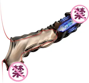 남근 소매 익스텐더 딜도 진동기 남성 수탉 확대 섹시한 거시기 재사용 TPE 콘돔 성인 에로틱 섹스 토이 남성용 여성 %