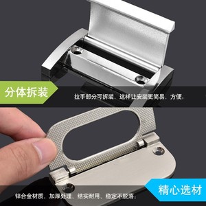Furniture Handle And <b>Knob</b> Rectangle Brushed Zinc Alloy Minimalist Drawer Cabinet <b>Door</b> Surface Mounted Durable - Product Image 3
