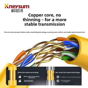 Câble réseau Kneysum haute vitesse CAT5 CAT5E, 8 conducteurs solides en cuivre pur, <span class=keywords><strong>100</strong></span> <span class=keywords><strong>m</strong></span>, câble de communication local extérieur - Product Image 4