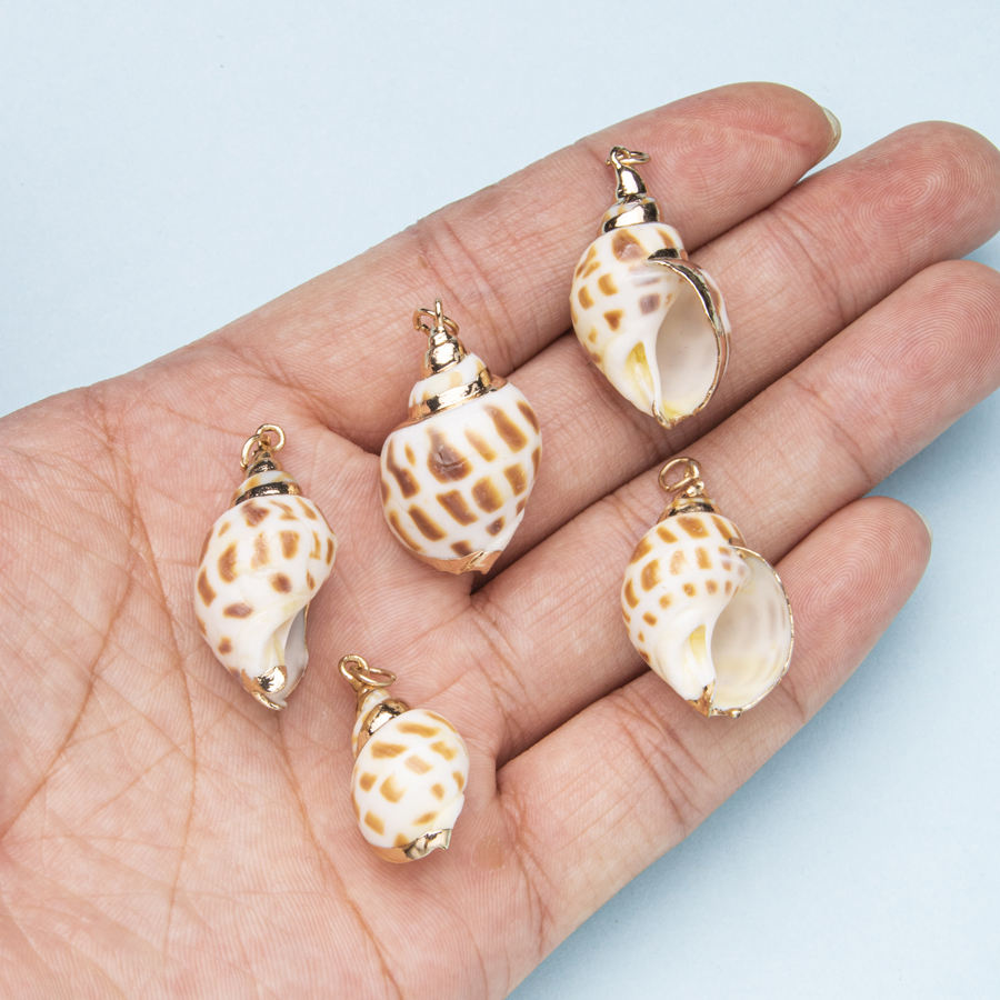 ナチュラルコンクシェル アワビシェル ペンダント DIYアクセサリー