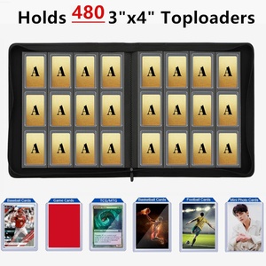 Classeur de cartes à collectionner personnalisé noir à 12 pochettes, album en cuir PU premium pour collection de cartes - Product Image 6
