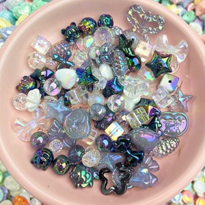 Смешивание УФ покрытых акриловых бусин красочные Diy ювелирные аксессуары акриловый браслет Шарм бусины для изготовления ювелирных изделий - Product Image 6
