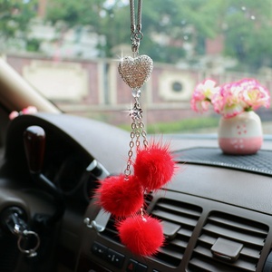 Adornos Colgantes para Coche con Forma de Corazón Brillante Estilo INS, Accesorios de Decoración Interior - Product Image 4