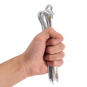 Accesorios para tiendas de campaña al aire libre: Gancho curvo, estaca de campamento de 6mm x 18cm, estaca hexagonal de aleación de aluminio, estaca para cuerda de viento. - Product Image 3