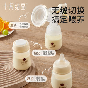 October Crystallization <b>Manual</b> <b>Breast</b> <b>Pump</b> Bpa Free Portable Handheld Milk Extractor For Postpartum Women - Product Image 5