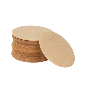 100 pièces 32mm papiers filtres à café non blanchis filtre en papier jetable cafetière ronde remplacement café thé filtres - Product Image 1