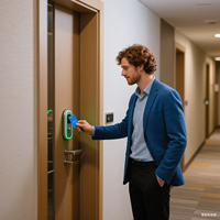 Carte-clé d'hôtel personnalisée et carte de visite avec puce RFID NTAG215 NFC 13,56 MHz, carte de chambre en PVC étanche, service de codage Tophonesty