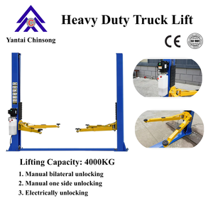 Pont élévateur à deux colonnes avec plaque de sol à déverrouillage manuel, pour véhicules larges, machine de levage pour atelier de maintenance et garage - Product Image 2