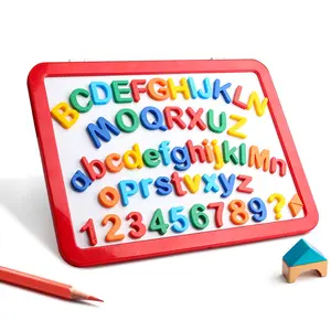 शैक्षिक लकड़ी और प्लास्टिक बच्चों चुंबकीय खिलौने वर्णमाला पत्र और नंबर सुपर फ्रिज मैग्नेट