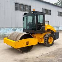 Compacteur vibrant de haute qualité pour travaux de construction, rouleau compresseur à un tambour, rouleau à asphalte, 6 tonnes, 8 tonnes