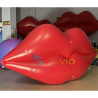 Lèvres rouges gonflables en PVC Modèle publicitaire sexy Modèle de bouche à lèvres gonflables pour la décoration de fête