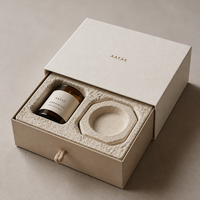 Emballage personnalisé écologique en forme de champignon pour coffrets cadeaux d'entreprise, en matériau de mycélium, esthétique zen, minimaliste, cadeau bio