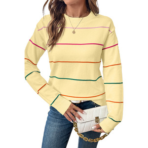 Nouvelle Arrivée Pull Long en Dentelle Douce pour Femme Automne, Coupe Ajustée, Manches Classiques, Tricot Plat et Logo Avant - Product Image 2