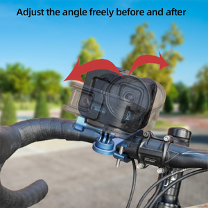 Adaptateur de montage de guidon de moto en alliage d'aluminium pour GoPro Hero 11/10/<span class=keywords><strong>9</strong></span>/8/7/6/5/4 pour AKASO Brave 4/5/6 P Ca - Product Image 5
