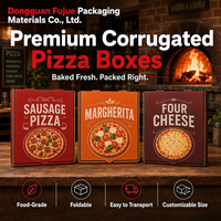 Boîte à pizza pliable en pulpe moulée ondulée kraft écologique avec impression mat quadricolore