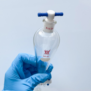 CS Labglass Custom Pear Shaped Borosilicate <strong>Glass</strong> Oil Water Separator <strong>Funnel</strong> for Laboratory Chemistry Glassware - Product Image 6