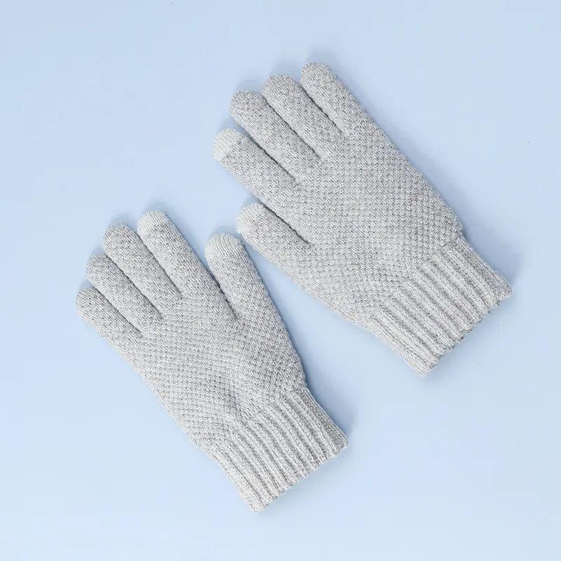 Guantes de punto con pantalla táctil para hombre, resistentes al frío, para correr y montar al aire libre, Otoño e Invierno